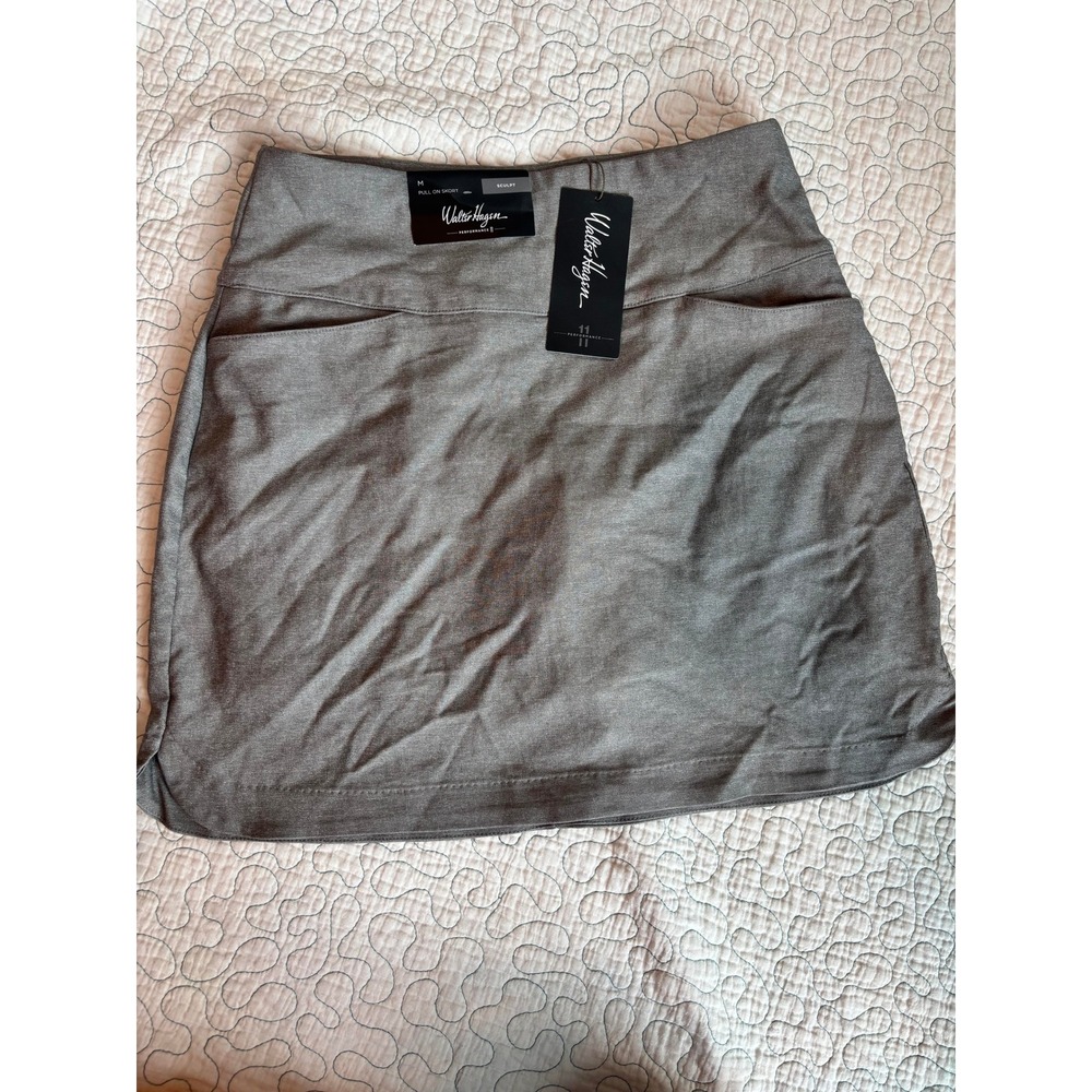Walter Hagen Womens‎ Sculpt Skort Light Heather Grey 17 Inch P11 Size Medium